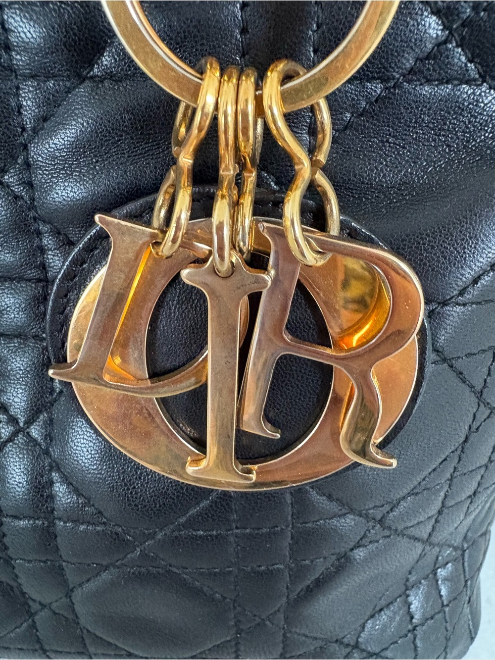 Medium Lady Dior Black GHW - Picture 11 of 13